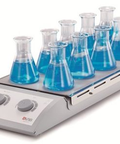 Máy khuấy từ gia nhiệt nhiều vị trí khuấy.