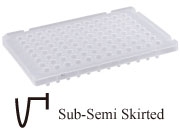 Đĩa qPCR 96 giếng 0,1ml vách trắng đục, thấp thành, gờ cao, Gunster (MB-Q96-LP)