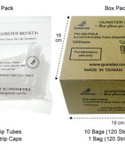 0.2ml PCR 8‐Strip Tube & Separate Flat Cap (MB‐P08B)
